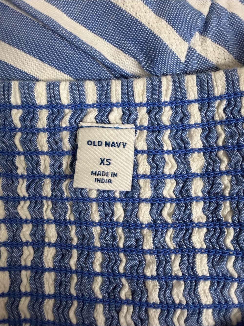 Old Navy Blue and White Striped Spaghetti Strap Dress - Picture 4 of 5
